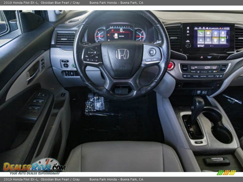 2019 Honda Pilot EX-L Obsidian Blue Pearl / Gray Photo #5