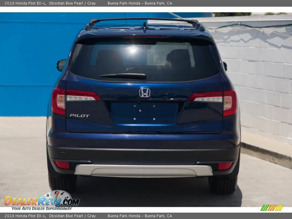 2019 Honda Pilot EX-L Obsidian Blue Pearl / Gray Photo #9