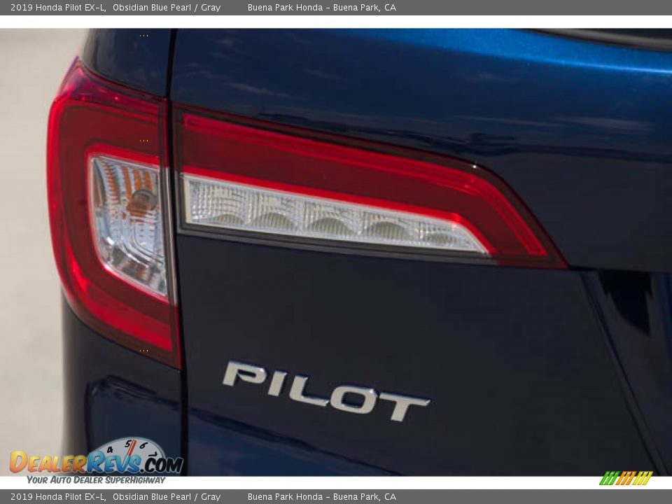 2019 Honda Pilot EX-L Obsidian Blue Pearl / Gray Photo #10