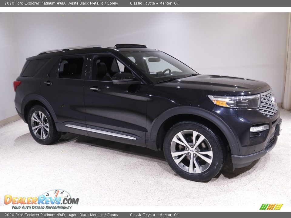 2020 Ford Explorer Platinum 4WD Agate Black Metallic / Ebony Photo #1