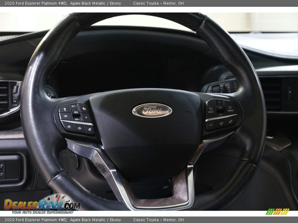 2020 Ford Explorer Platinum 4WD Agate Black Metallic / Ebony Photo #7
