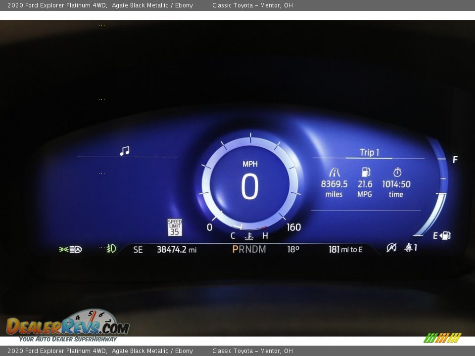 2020 Ford Explorer Platinum 4WD Agate Black Metallic / Ebony Photo #8