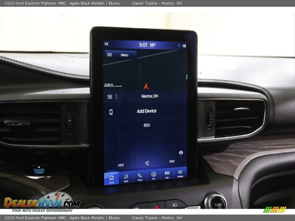 2020 Ford Explorer Platinum 4WD Agate Black Metallic / Ebony Photo #9