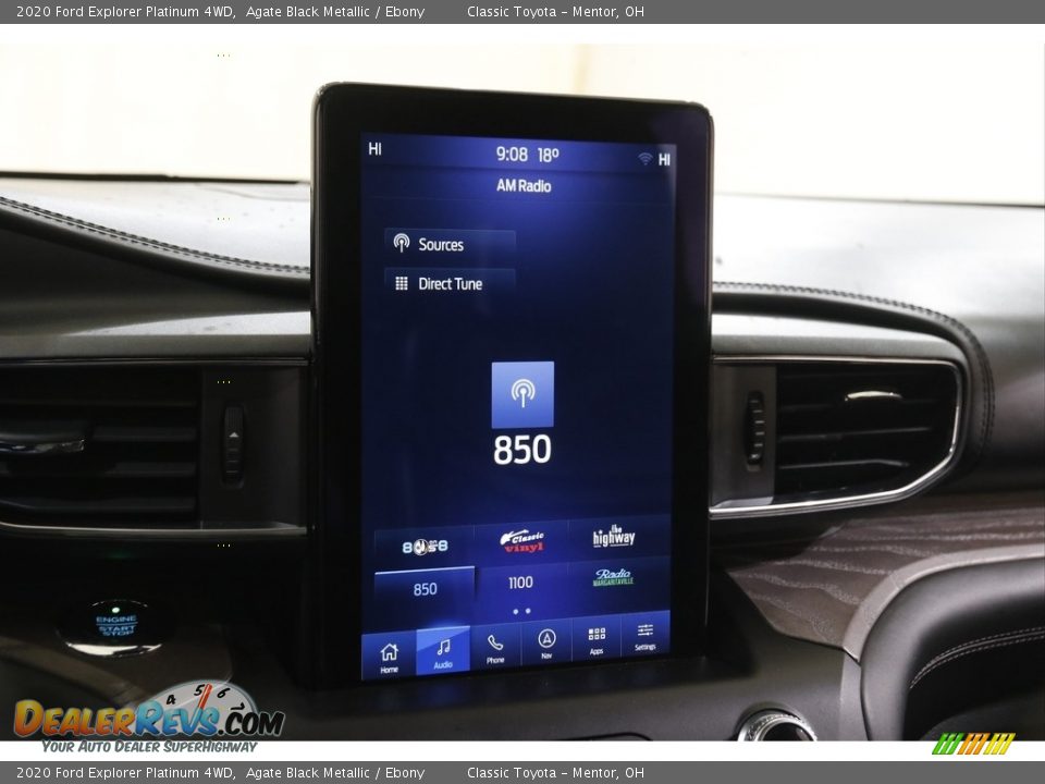 2020 Ford Explorer Platinum 4WD Agate Black Metallic / Ebony Photo #10