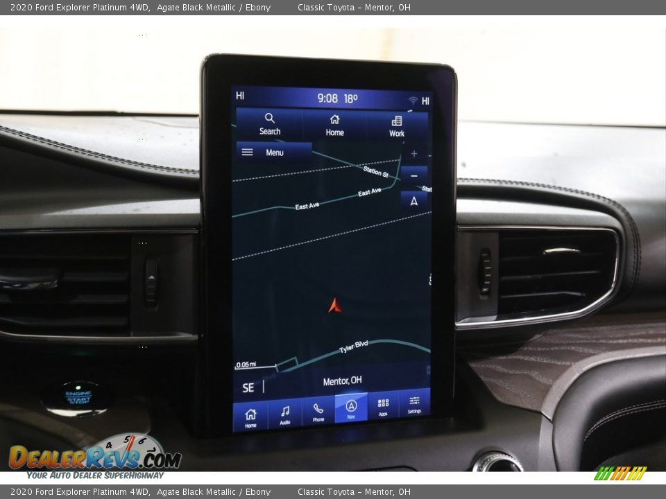 2020 Ford Explorer Platinum 4WD Agate Black Metallic / Ebony Photo #11