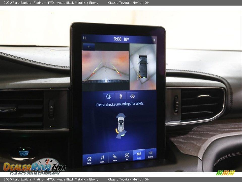 2020 Ford Explorer Platinum 4WD Agate Black Metallic / Ebony Photo #12