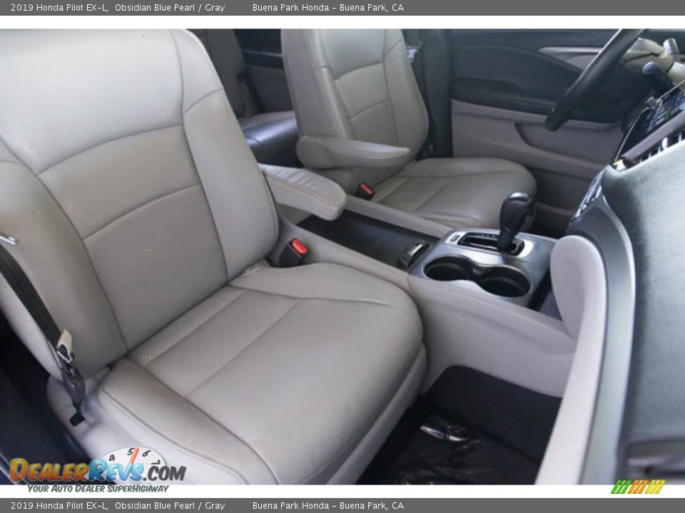 2019 Honda Pilot EX-L Obsidian Blue Pearl / Gray Photo #27