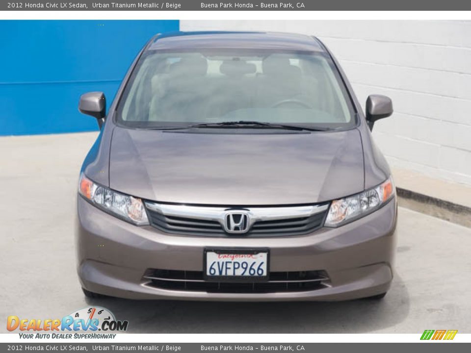 2012 Honda Civic LX Sedan Urban Titanium Metallic / Beige Photo #7