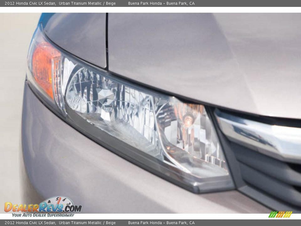 2012 Honda Civic LX Sedan Urban Titanium Metallic / Beige Photo #8