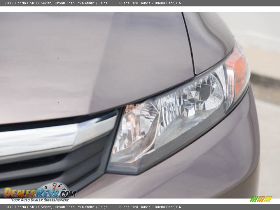 2012 Honda Civic LX Sedan Urban Titanium Metallic / Beige Photo #9