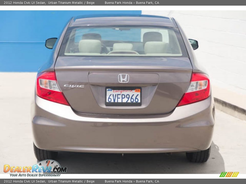 2012 Honda Civic LX Sedan Urban Titanium Metallic / Beige Photo #11