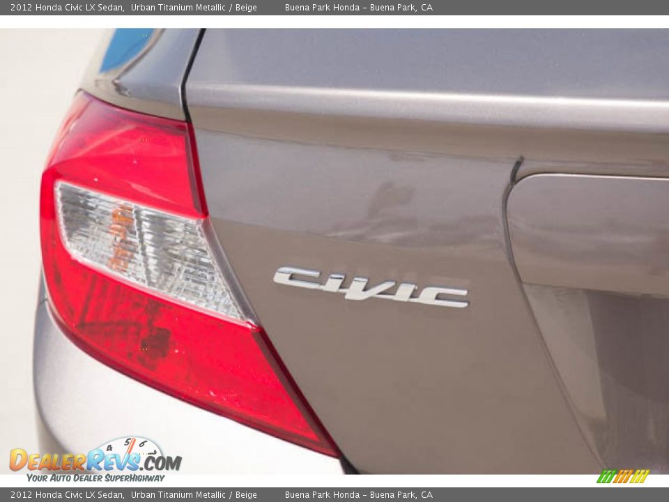 2012 Honda Civic LX Sedan Urban Titanium Metallic / Beige Photo #12