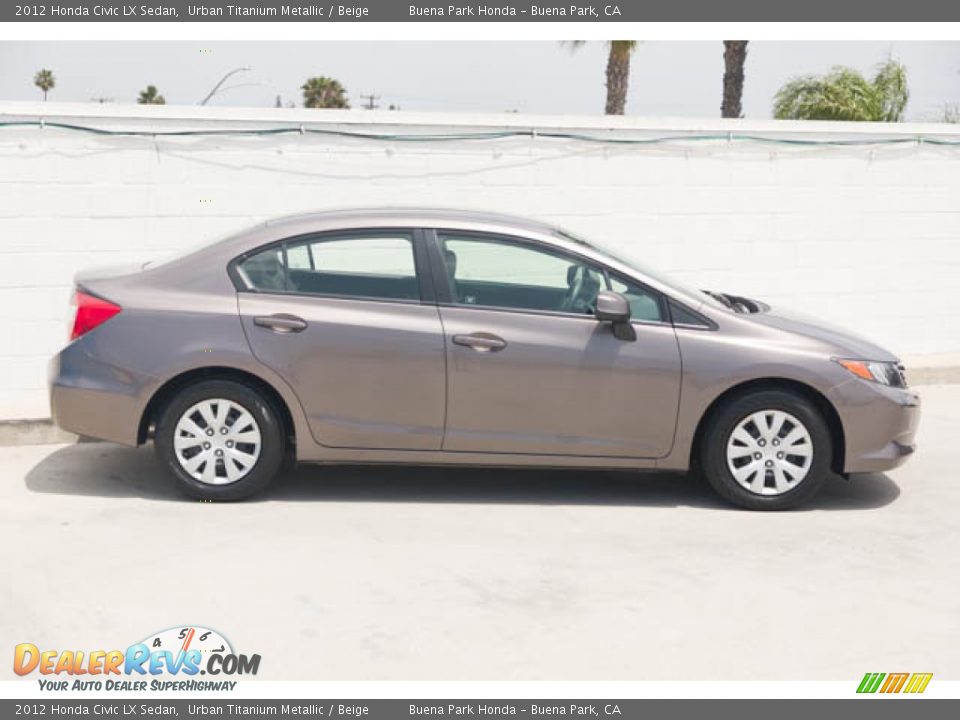 2012 Honda Civic LX Sedan Urban Titanium Metallic / Beige Photo #14