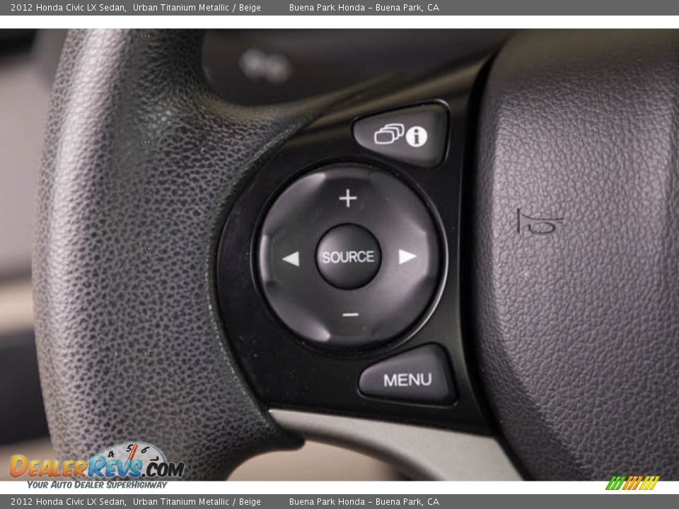 2012 Honda Civic LX Sedan Urban Titanium Metallic / Beige Photo #16