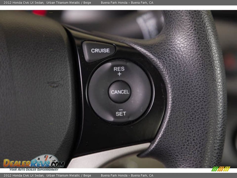 2012 Honda Civic LX Sedan Urban Titanium Metallic / Beige Photo #17