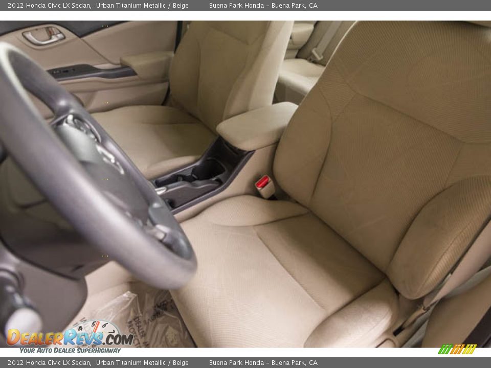 2012 Honda Civic LX Sedan Urban Titanium Metallic / Beige Photo #19