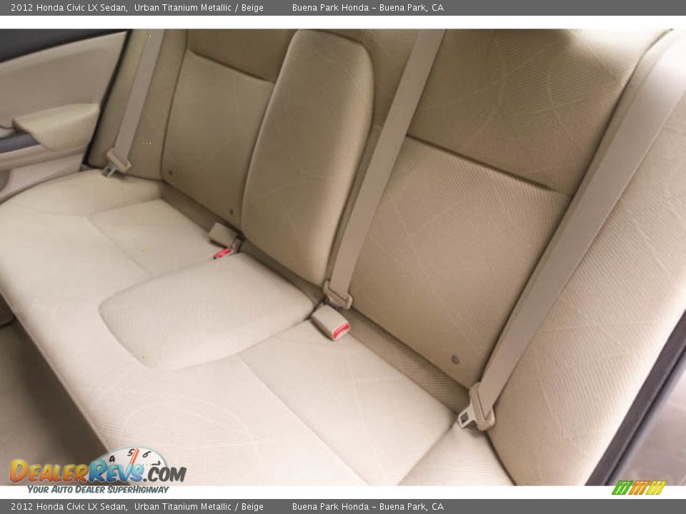 2012 Honda Civic LX Sedan Urban Titanium Metallic / Beige Photo #20