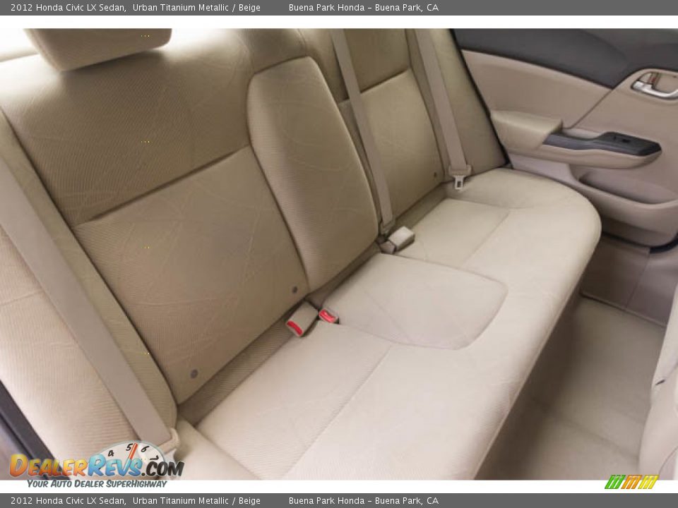 2012 Honda Civic LX Sedan Urban Titanium Metallic / Beige Photo #23