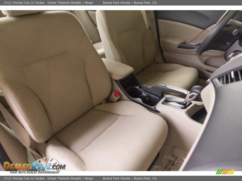 2012 Honda Civic LX Sedan Urban Titanium Metallic / Beige Photo #25