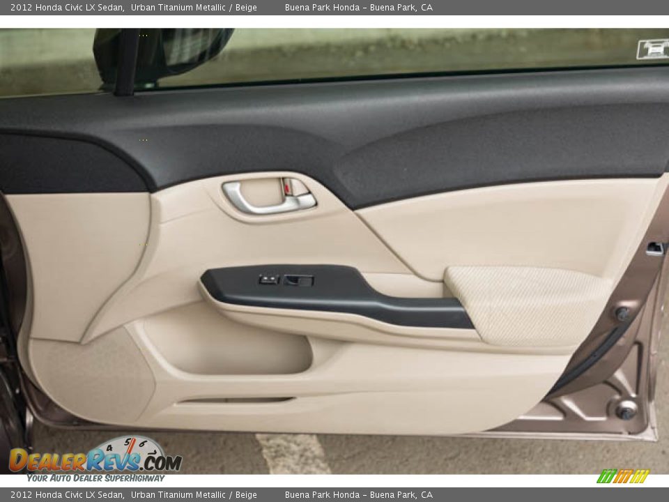 2012 Honda Civic LX Sedan Urban Titanium Metallic / Beige Photo #30