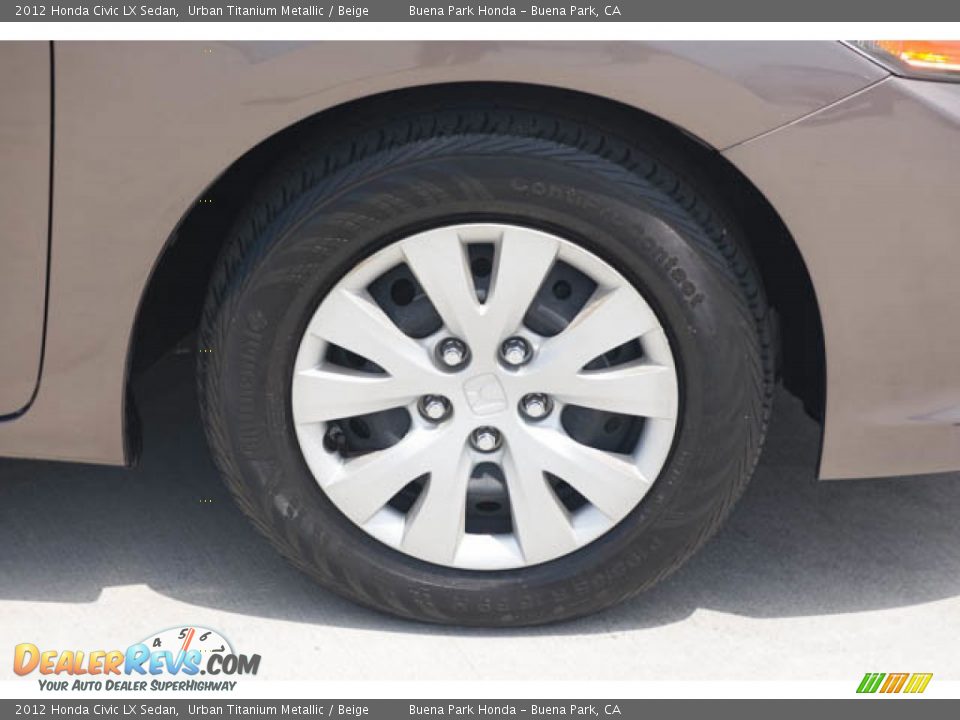 2012 Honda Civic LX Sedan Urban Titanium Metallic / Beige Photo #33