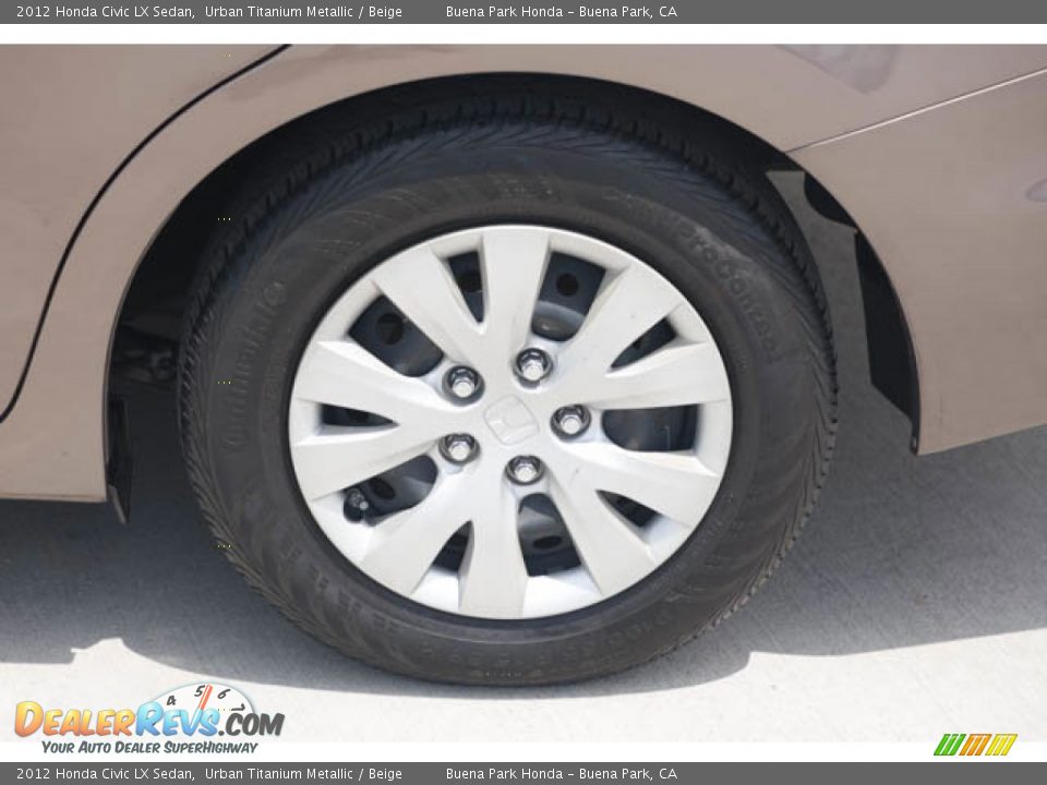 2012 Honda Civic LX Sedan Urban Titanium Metallic / Beige Photo #34