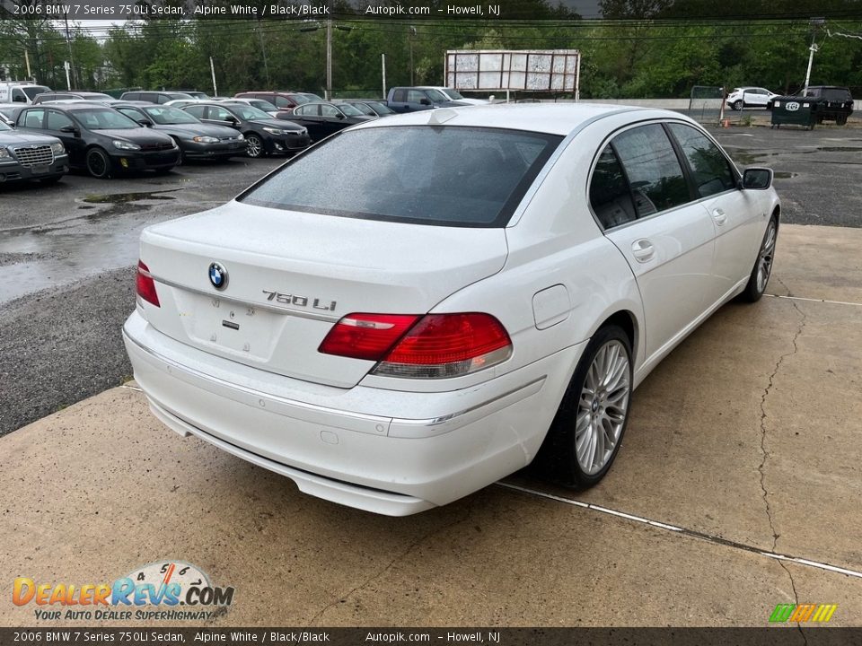 2006 BMW 7 Series 750Li Sedan Alpine White / Black/Black Photo #6