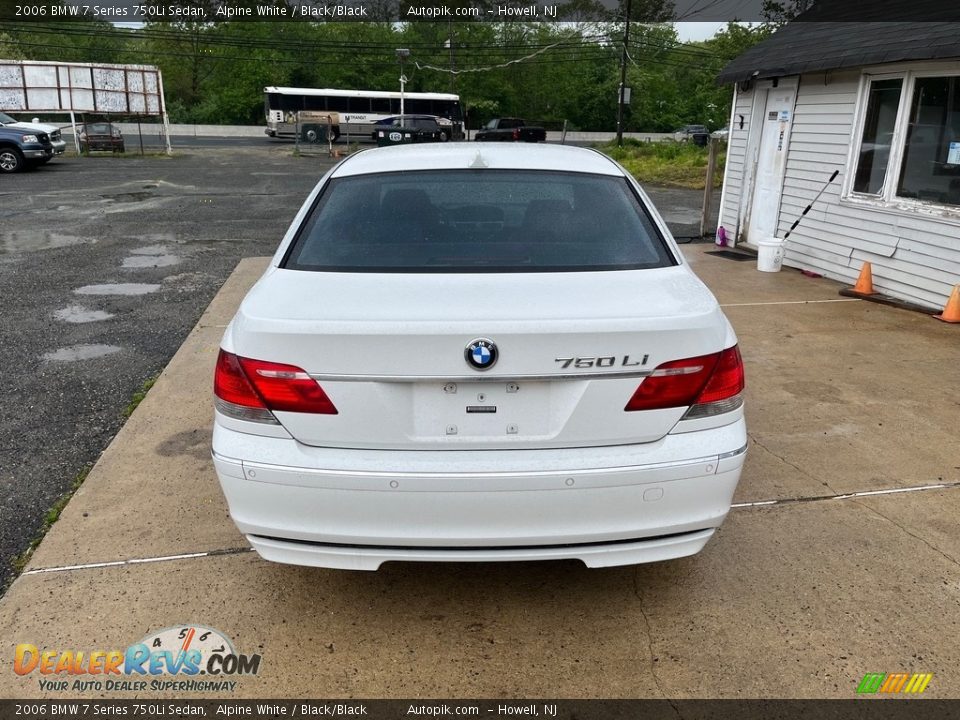 2006 BMW 7 Series 750Li Sedan Alpine White / Black/Black Photo #7