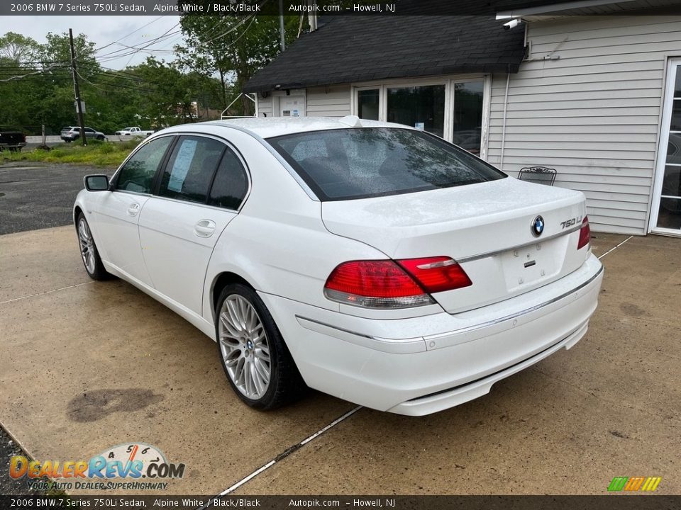 2006 BMW 7 Series 750Li Sedan Alpine White / Black/Black Photo #8