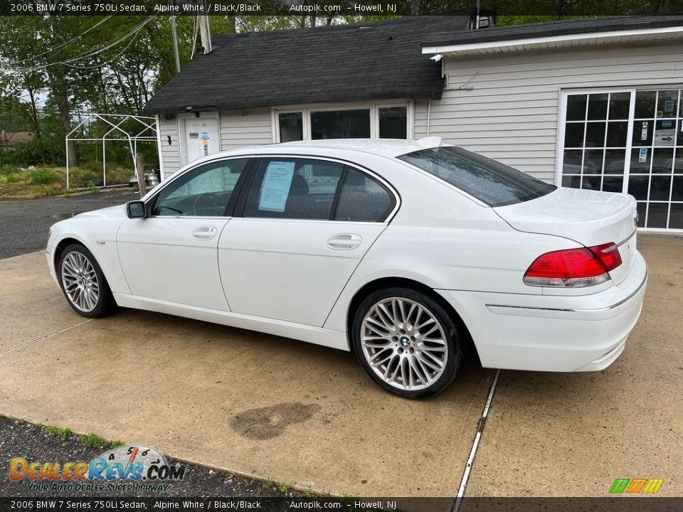 2006 BMW 7 Series 750Li Sedan Alpine White / Black/Black Photo #9