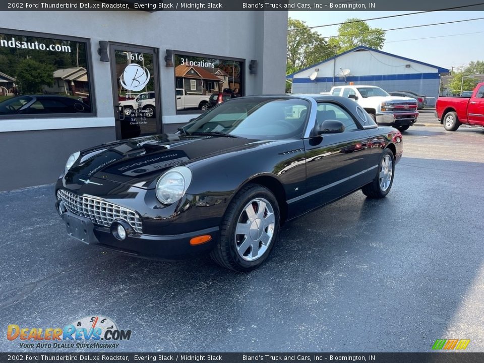 2002 Ford Thunderbird Deluxe Roadster Evening Black / Midnight Black Photo #2