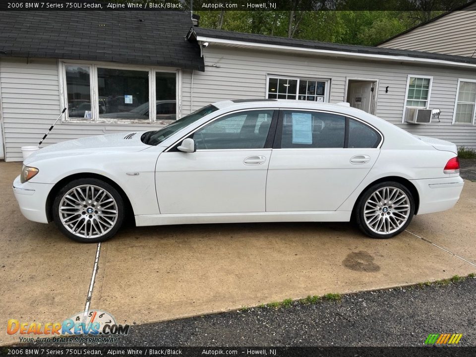 2006 BMW 7 Series 750Li Sedan Alpine White / Black/Black Photo #10