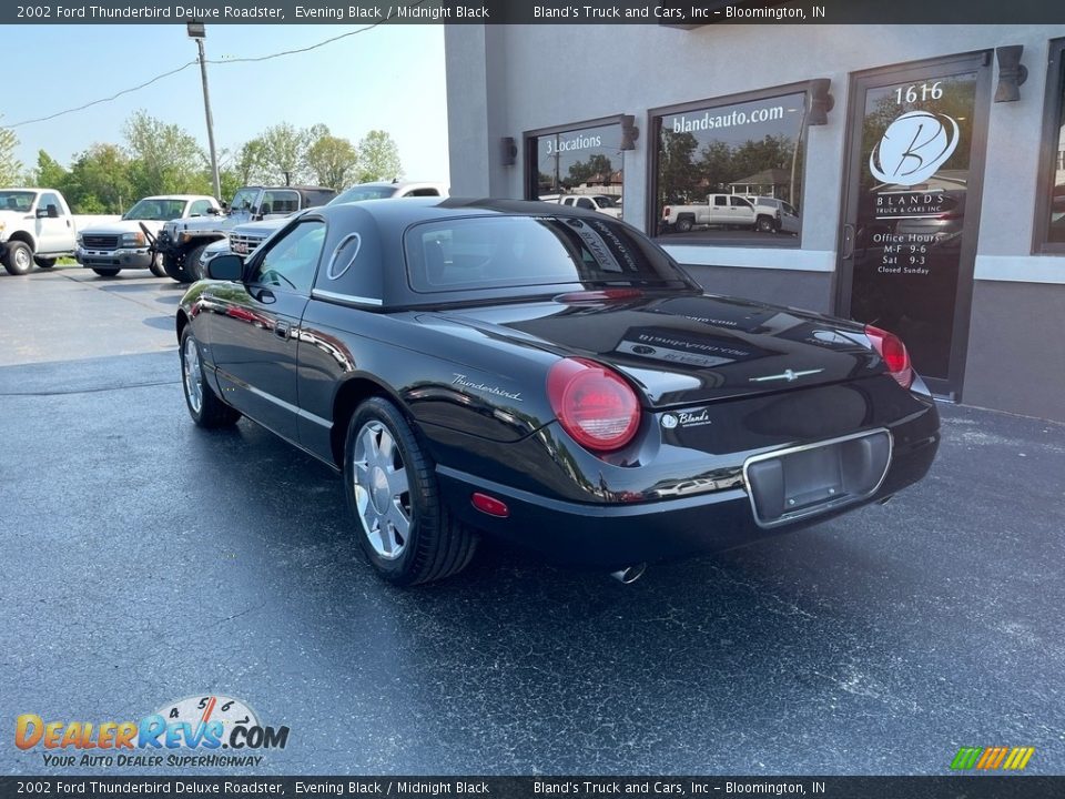 2002 Ford Thunderbird Deluxe Roadster Evening Black / Midnight Black Photo #3