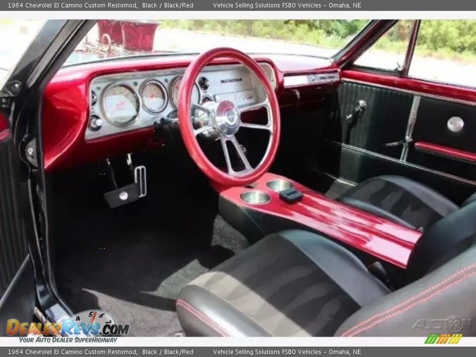 Black/Red Interior - 1964 Chevrolet El Camino Custom Restomod Photo #3