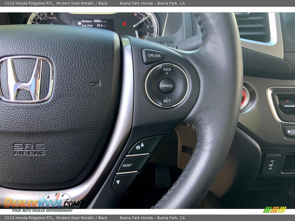 2019 Honda Ridgeline RTL Steering Wheel Photo #21