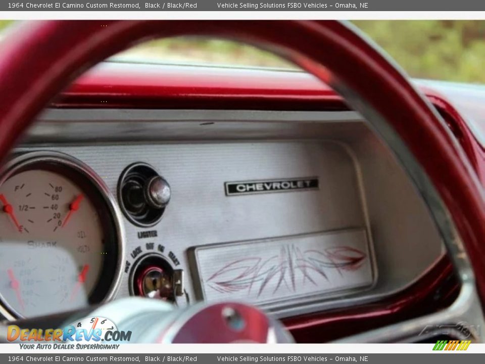 1964 Chevrolet El Camino Custom Restomod Black / Black/Red Photo #16