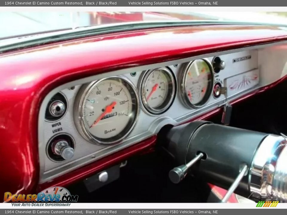 1964 Chevrolet El Camino Custom Restomod Black / Black/Red Photo #17