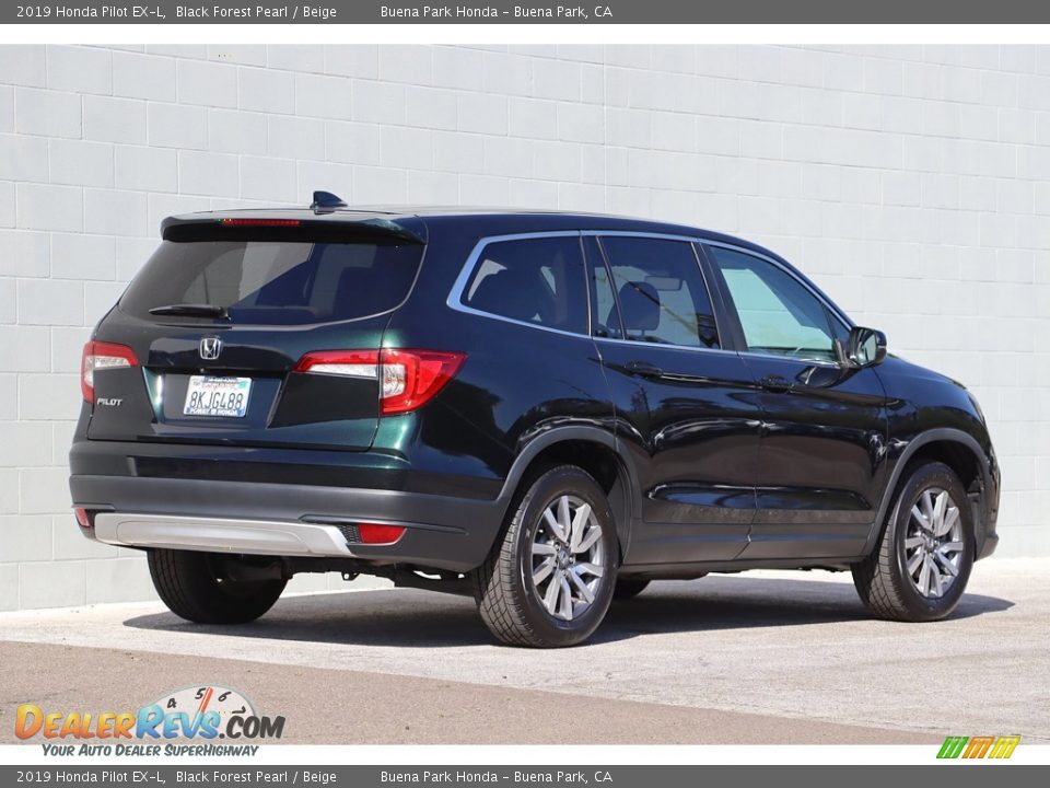 2019 Honda Pilot EX-L Black Forest Pearl / Beige Photo #5