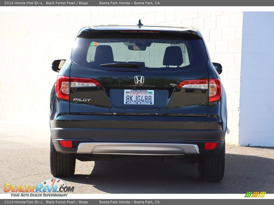 2019 Honda Pilot EX-L Black Forest Pearl / Beige Photo #6