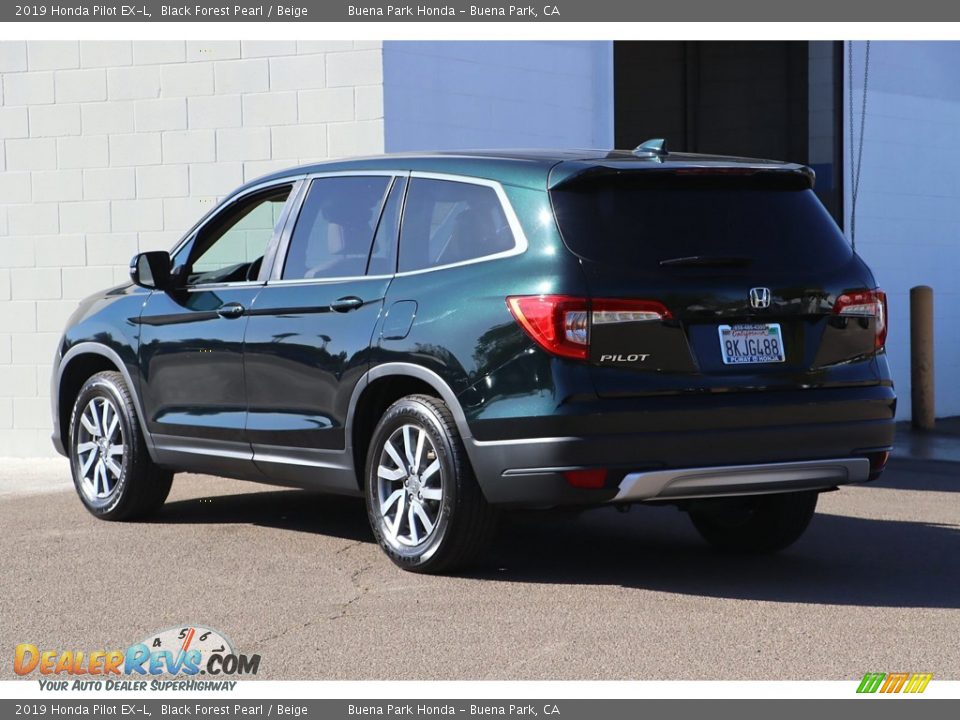 2019 Honda Pilot EX-L Black Forest Pearl / Beige Photo #7