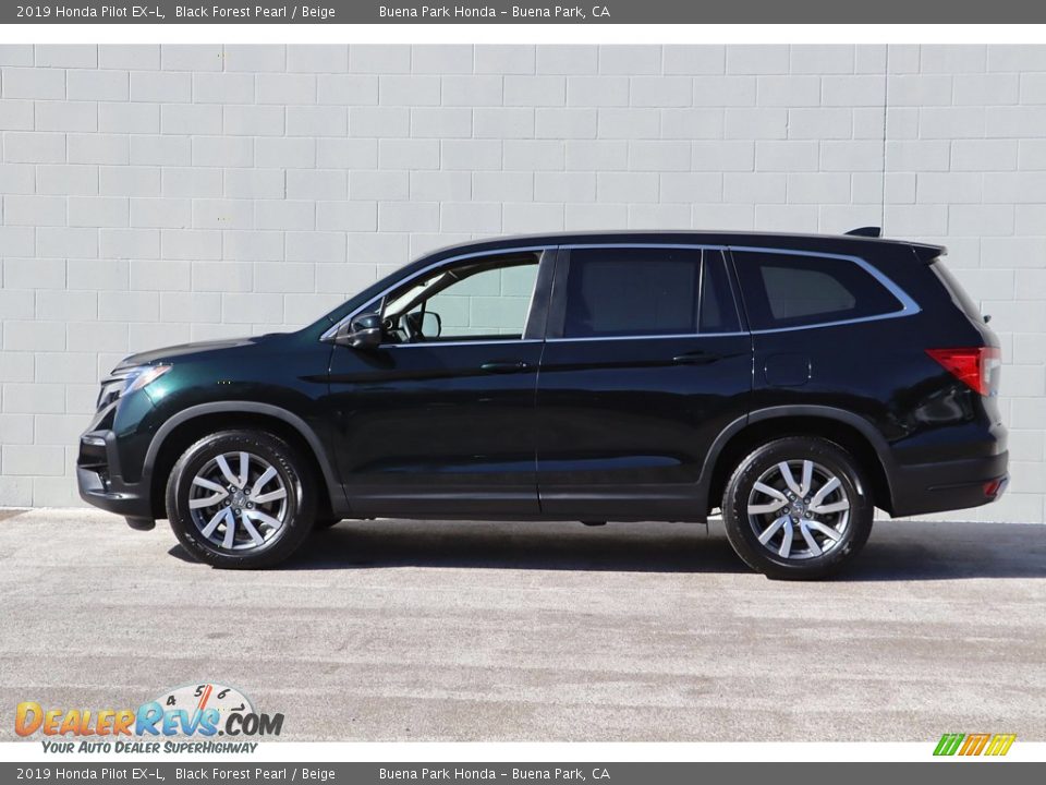 2019 Honda Pilot EX-L Black Forest Pearl / Beige Photo #8