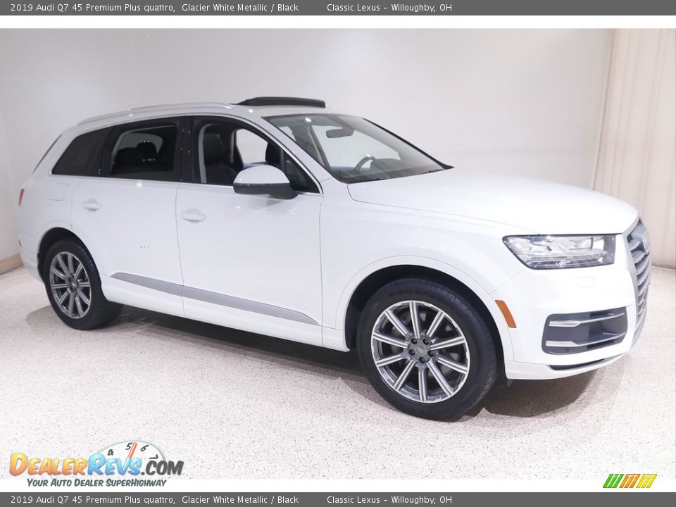 2019 Audi Q7 45 Premium Plus quattro Glacier White Metallic / Black Photo #1