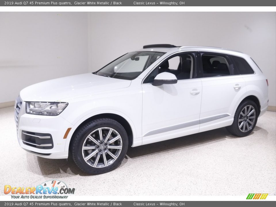 2019 Audi Q7 45 Premium Plus quattro Glacier White Metallic / Black Photo #3