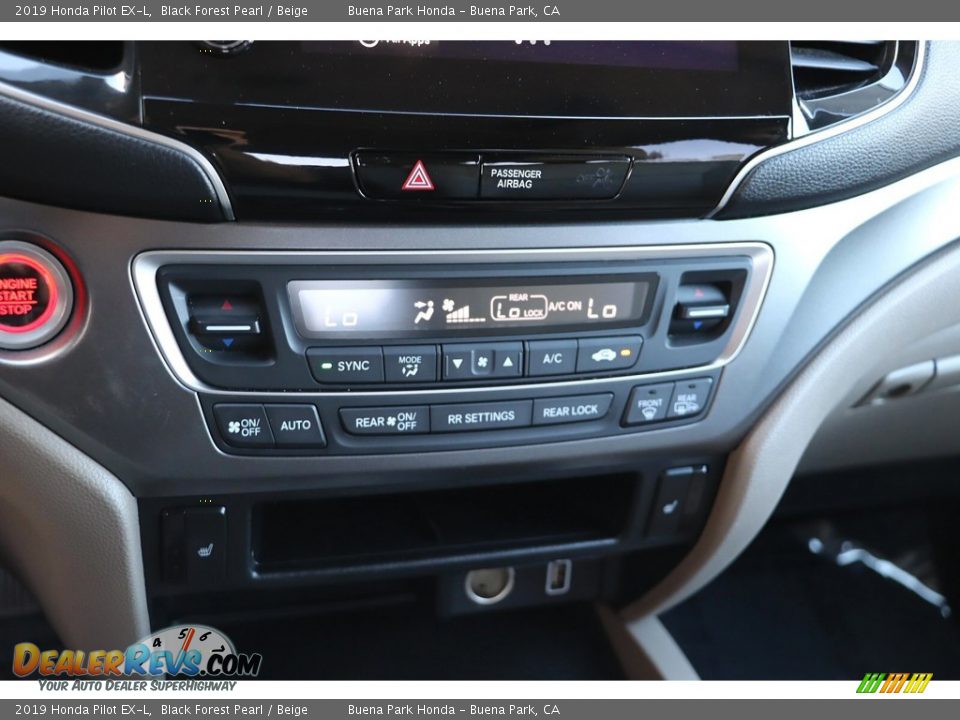 2019 Honda Pilot EX-L Black Forest Pearl / Beige Photo #23