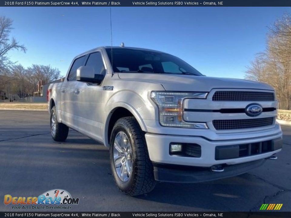 2018 Ford F150 Platinum SuperCrew 4x4 White Platinum / Black Photo #7