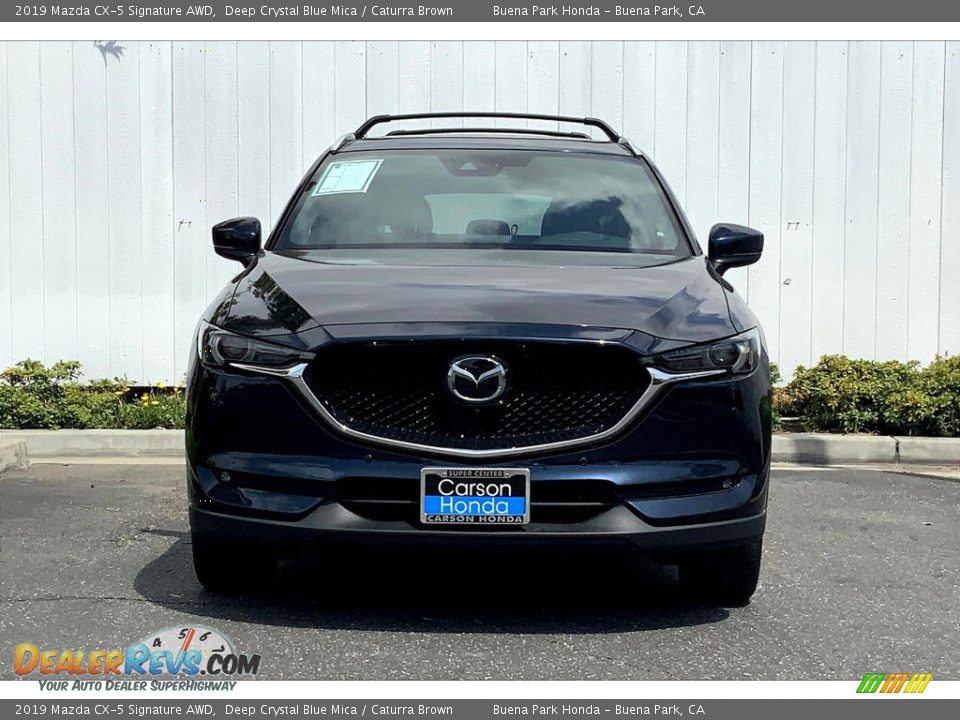 2019 Mazda CX-5 Signature AWD Deep Crystal Blue Mica / Caturra Brown Photo #4