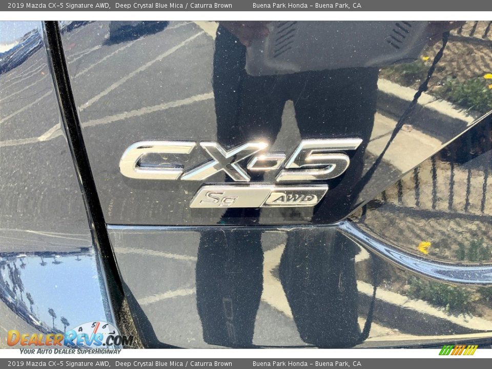 2019 Mazda CX-5 Signature AWD Deep Crystal Blue Mica / Caturra Brown Photo #9