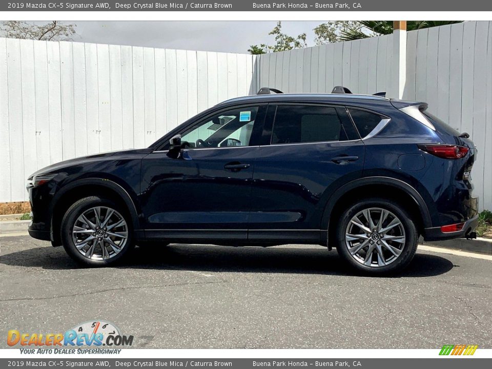 2019 Mazda CX-5 Signature AWD Deep Crystal Blue Mica / Caturra Brown Photo #12