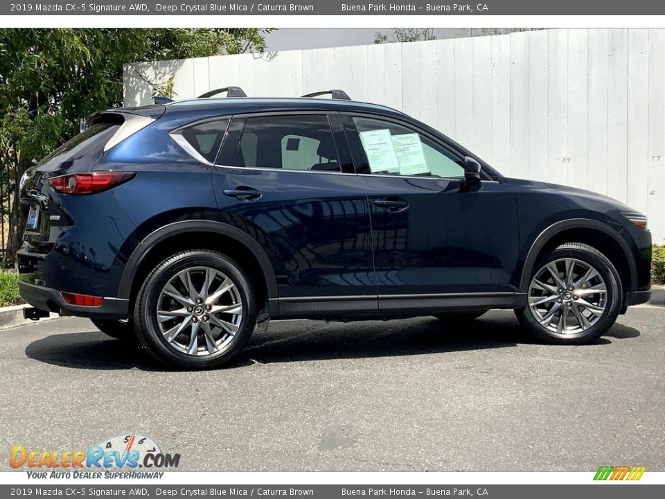 2019 Mazda CX-5 Signature AWD Deep Crystal Blue Mica / Caturra Brown Photo #15