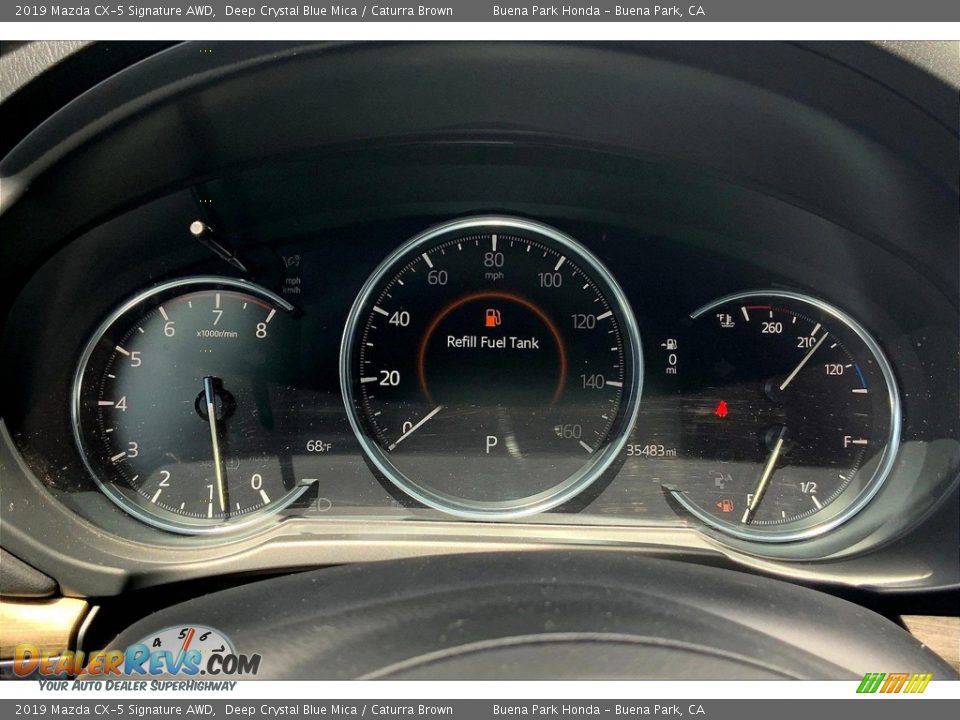 2019 Mazda CX-5 Signature AWD Deep Crystal Blue Mica / Caturra Brown Photo #22